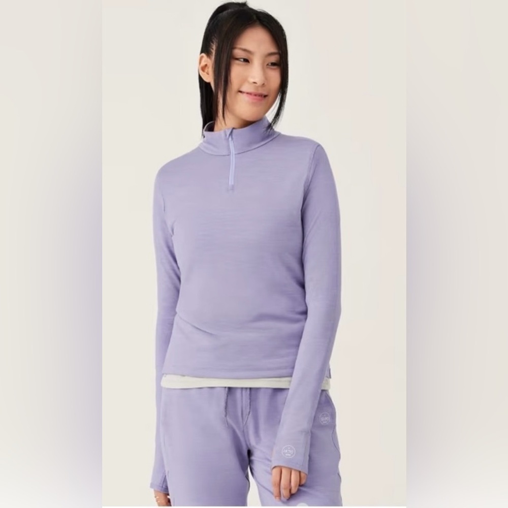 Allbirds XS, All its Woman’s, performance, quarter zip, lavender, XS, active